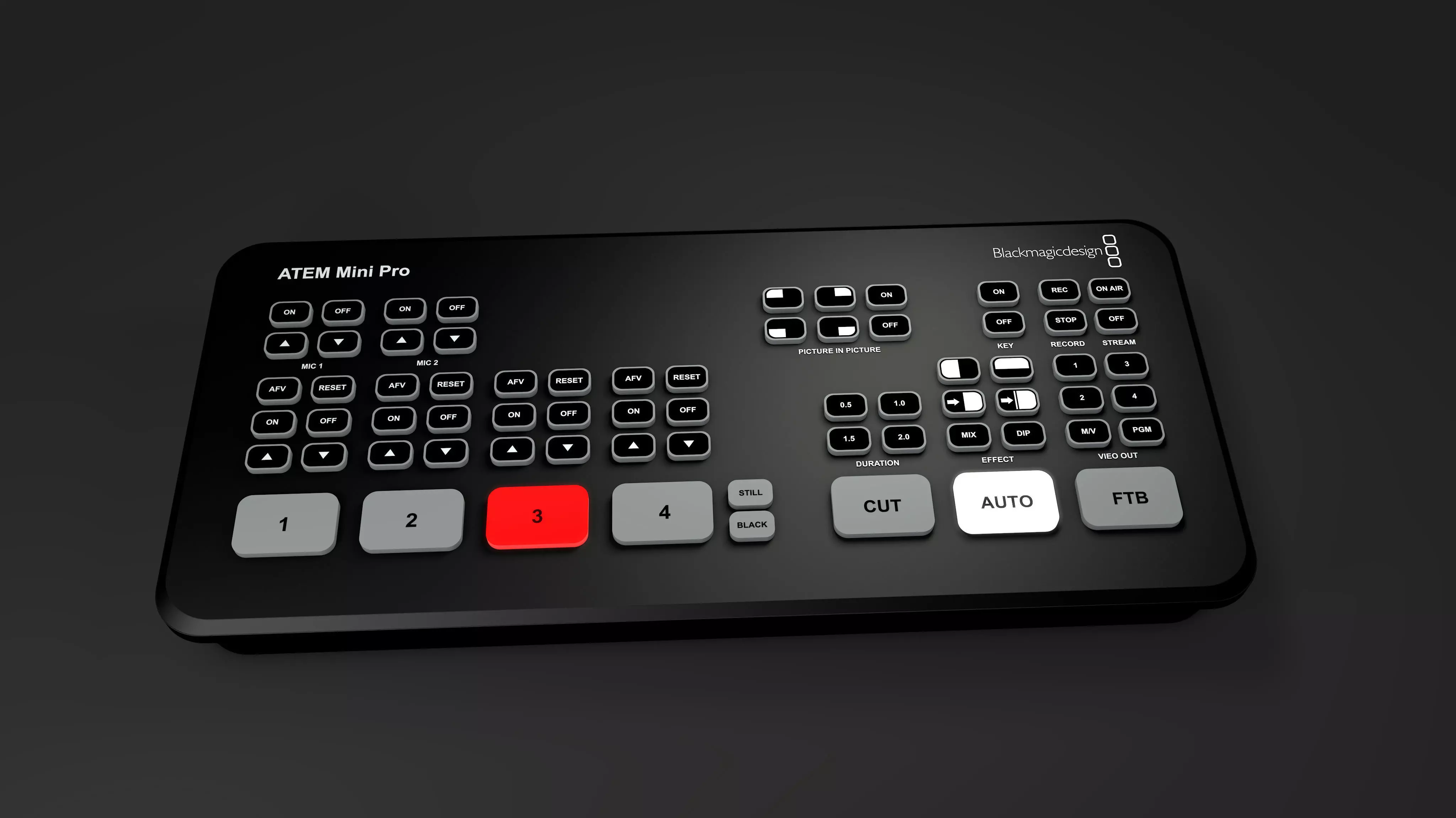 Blackmagic Design ATEM Mini Pro ISO Low-poly 3D model_0