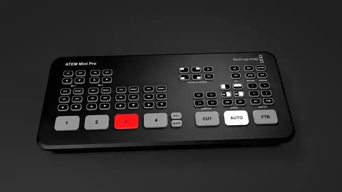 3D model Blackmagic Design ATEM Mini Pro ISO VR / AR / low