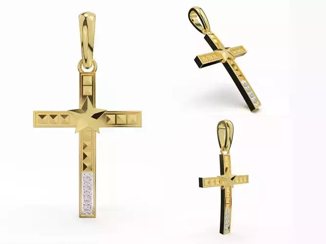 JESUS CROSS DIAMOND PENDANT