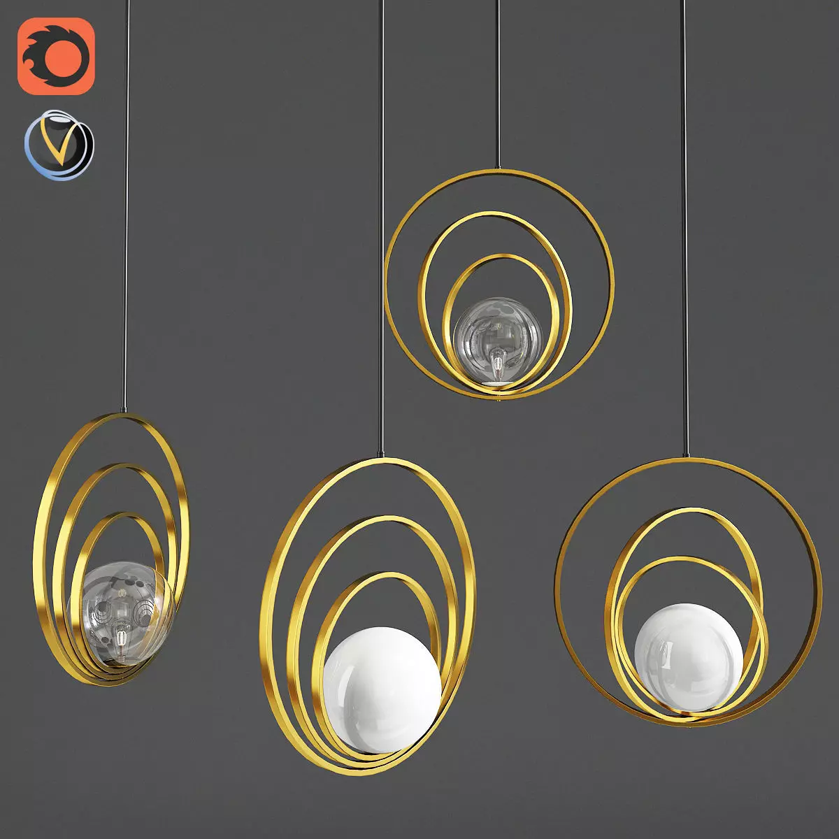 Pendant Lamp Scandinavian 3D model_0
