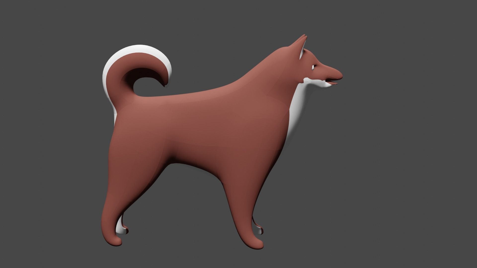 Fox of jungle Low-poly 3D model_2