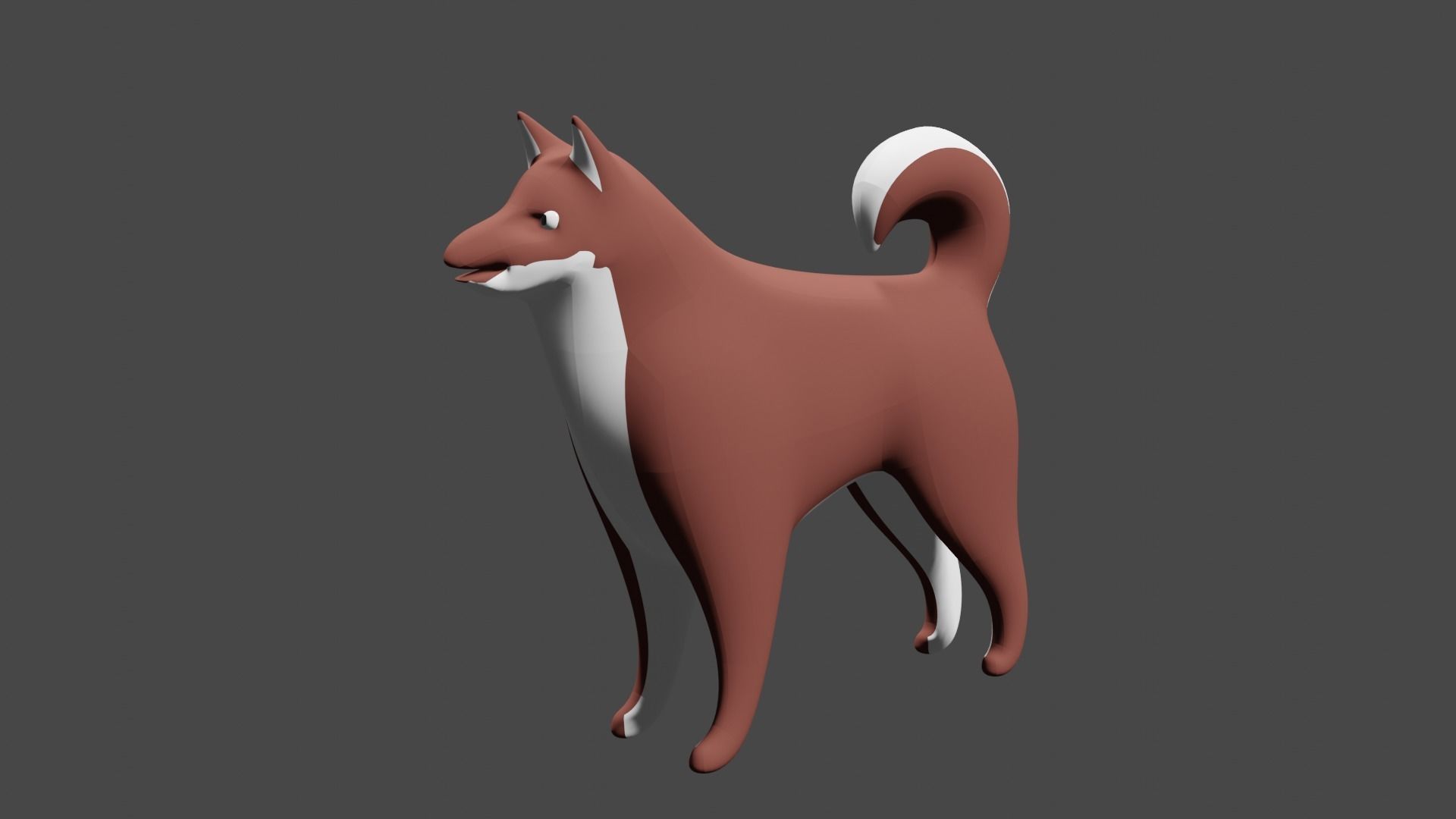 Fox of jungle Low-poly 3D model_4