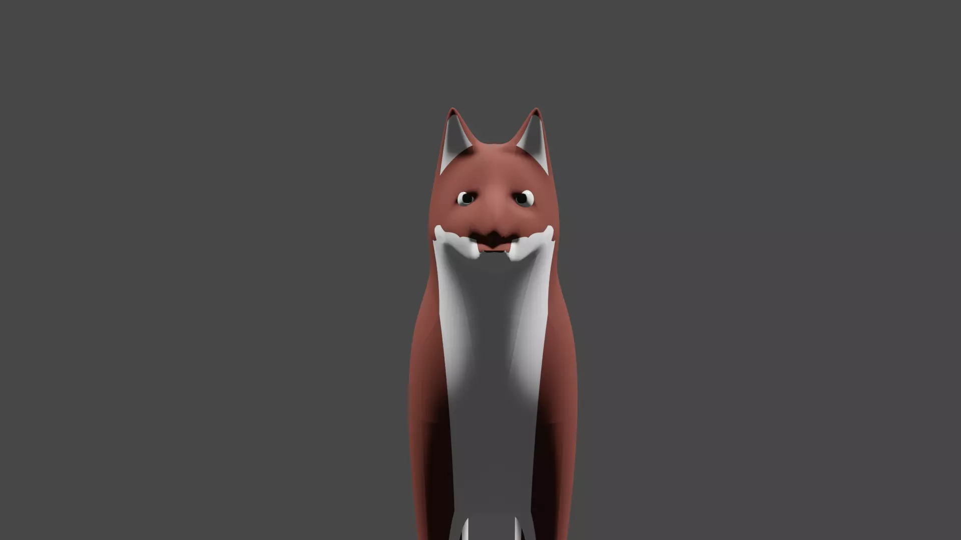 Fox of jungle Low-poly 3D model_0