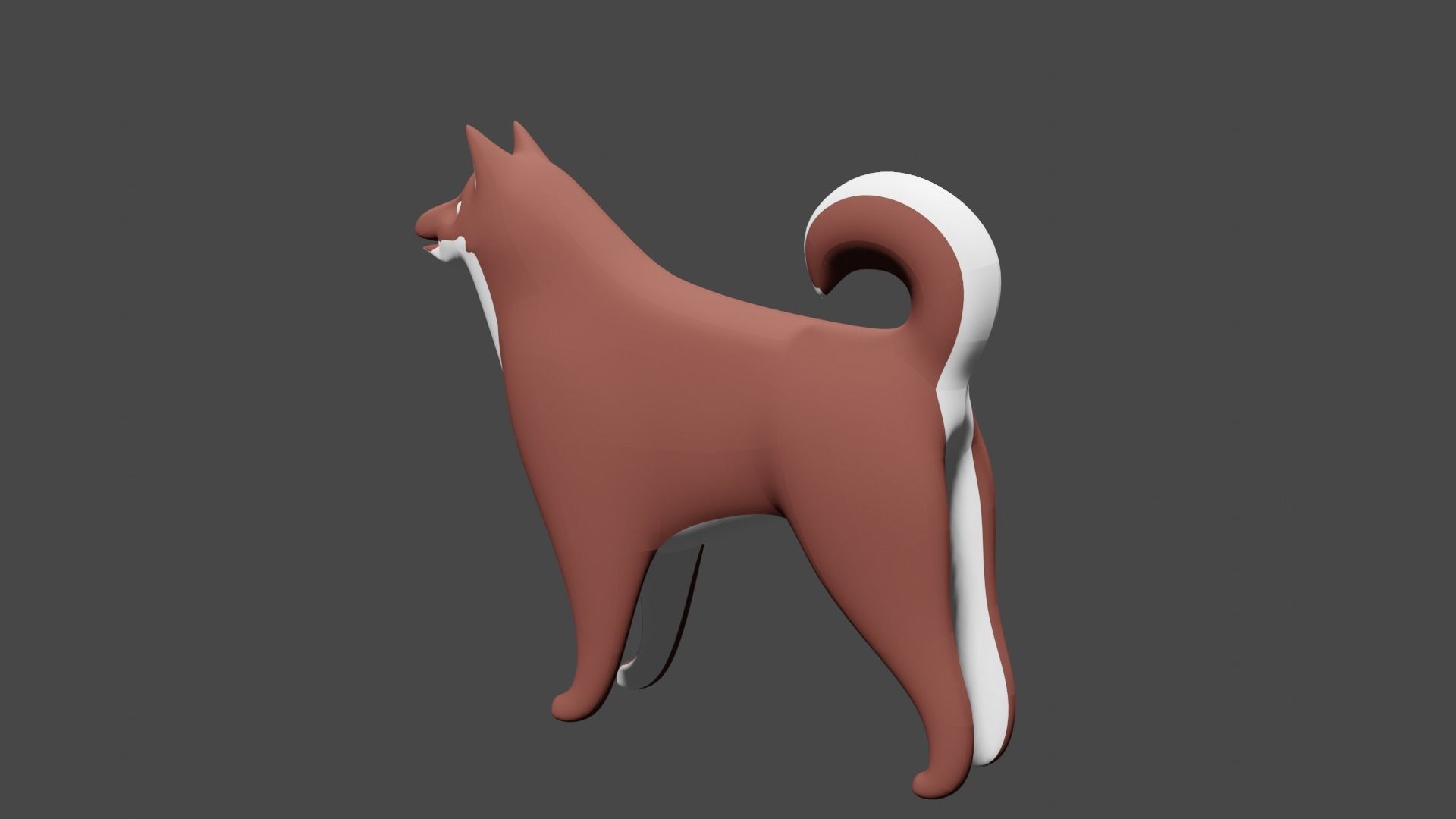 Fox of jungle Low-poly 3D model_1