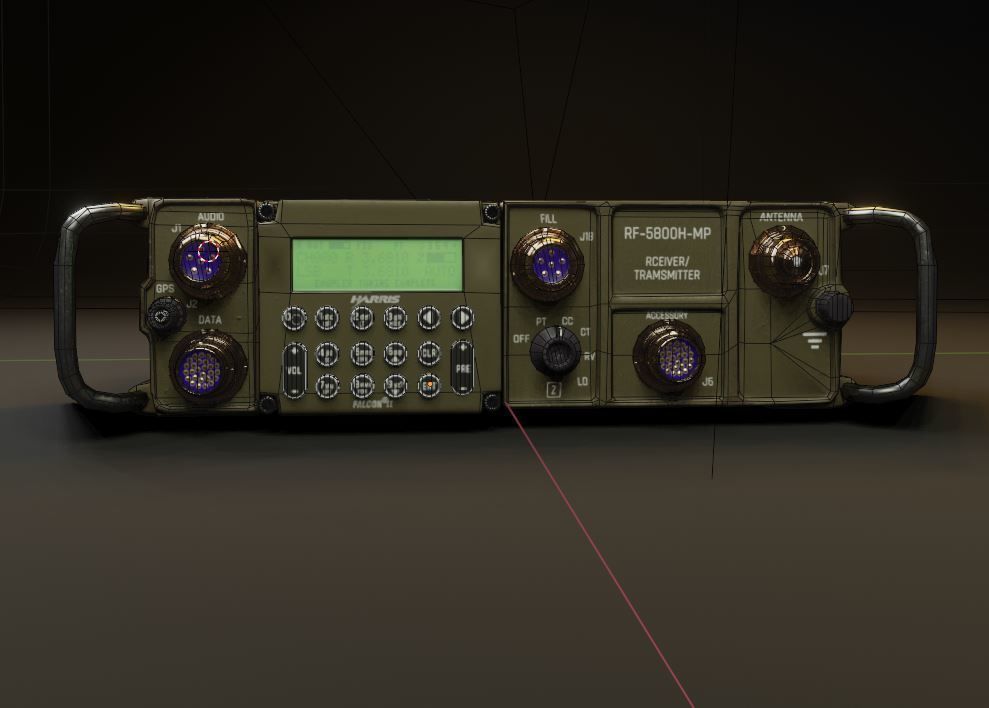 Transmitter and receiver 3d model Harris falcon 2 Low-poly 3D model_6