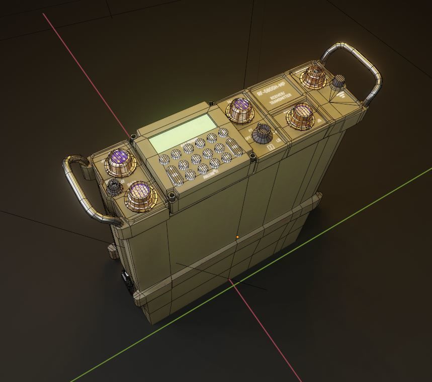 Transmitter and receiver 3d model Harris falcon 2 Low-poly 3D model_7