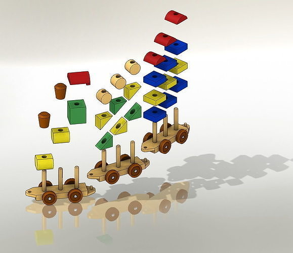 Train constructor for kids 3D print model