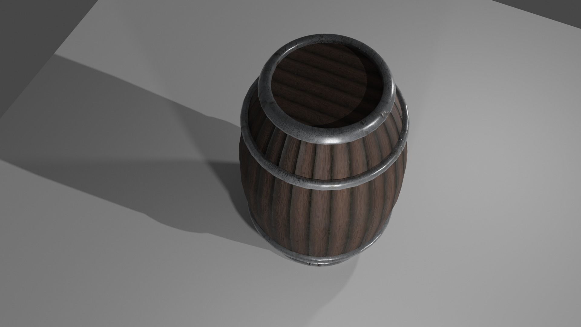 Low-poly Barrel for Games Low-poly 3D model_3