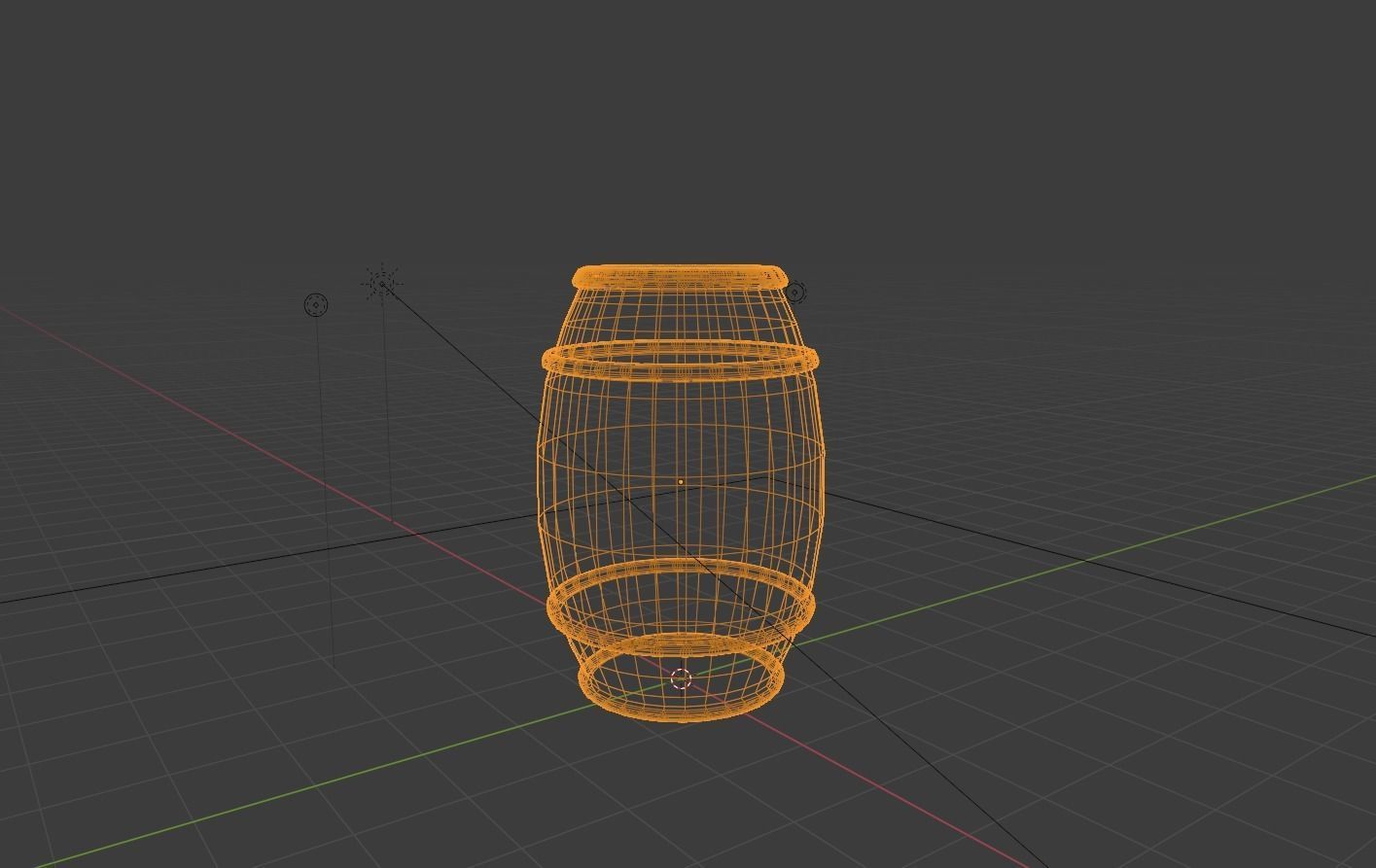 Low-poly Barrel for Games Low-poly 3D model_6