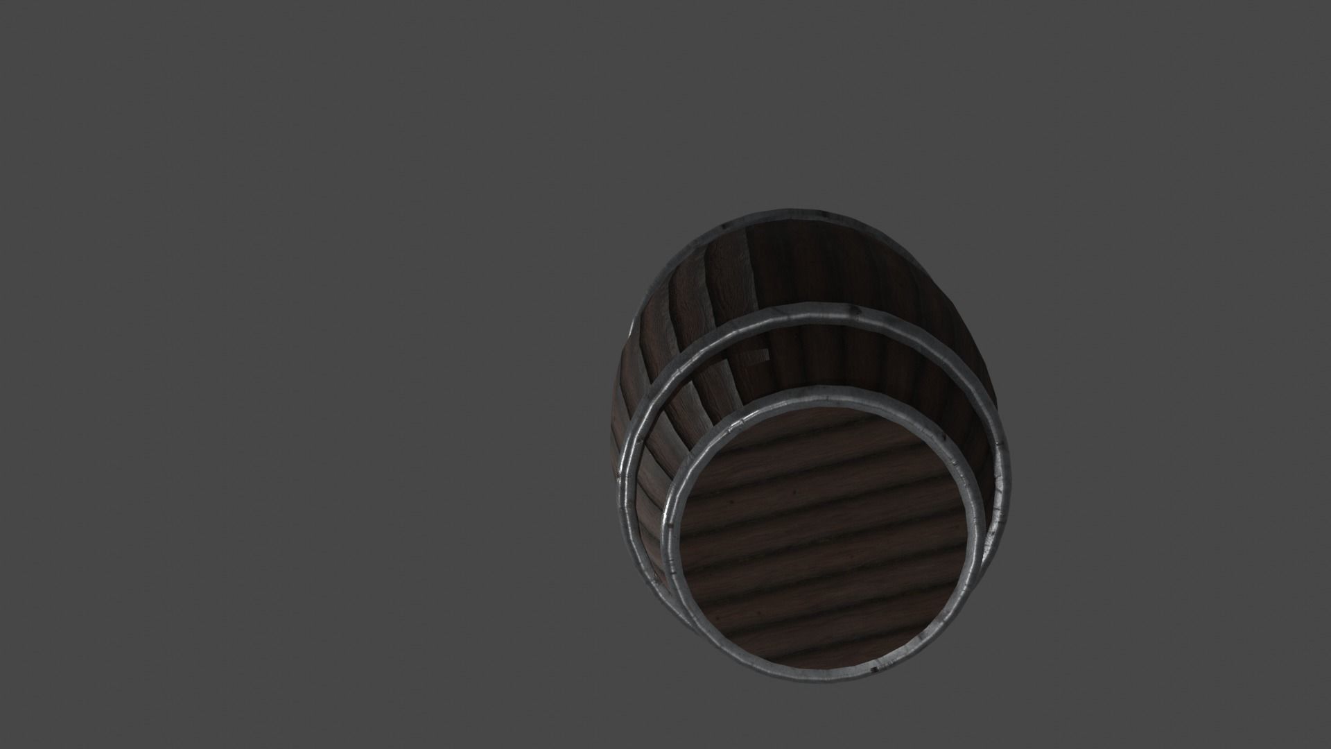Low-poly Barrel for Games Low-poly 3D model_5