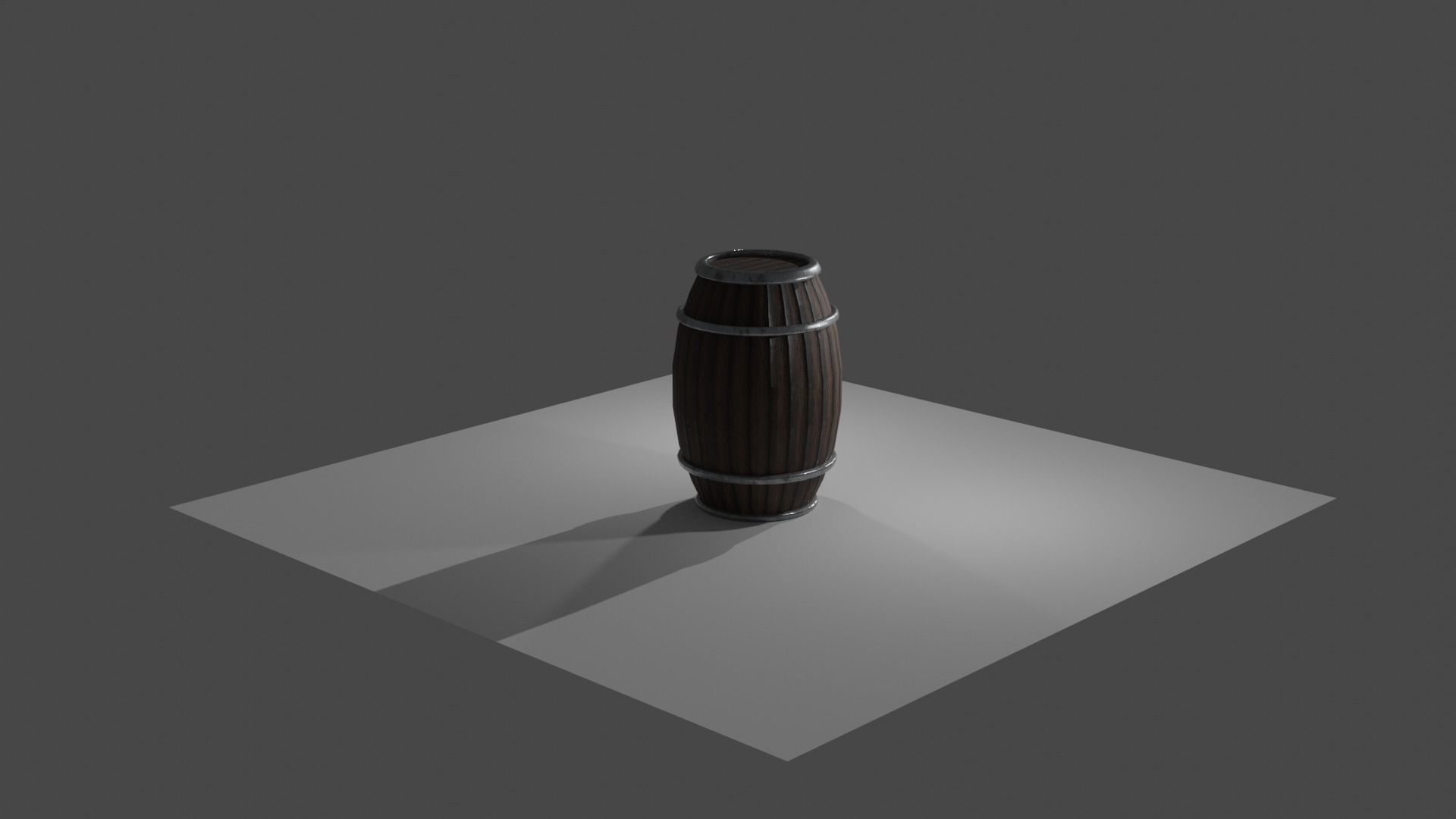 Low-poly Barrel for Games Low-poly 3D model_7