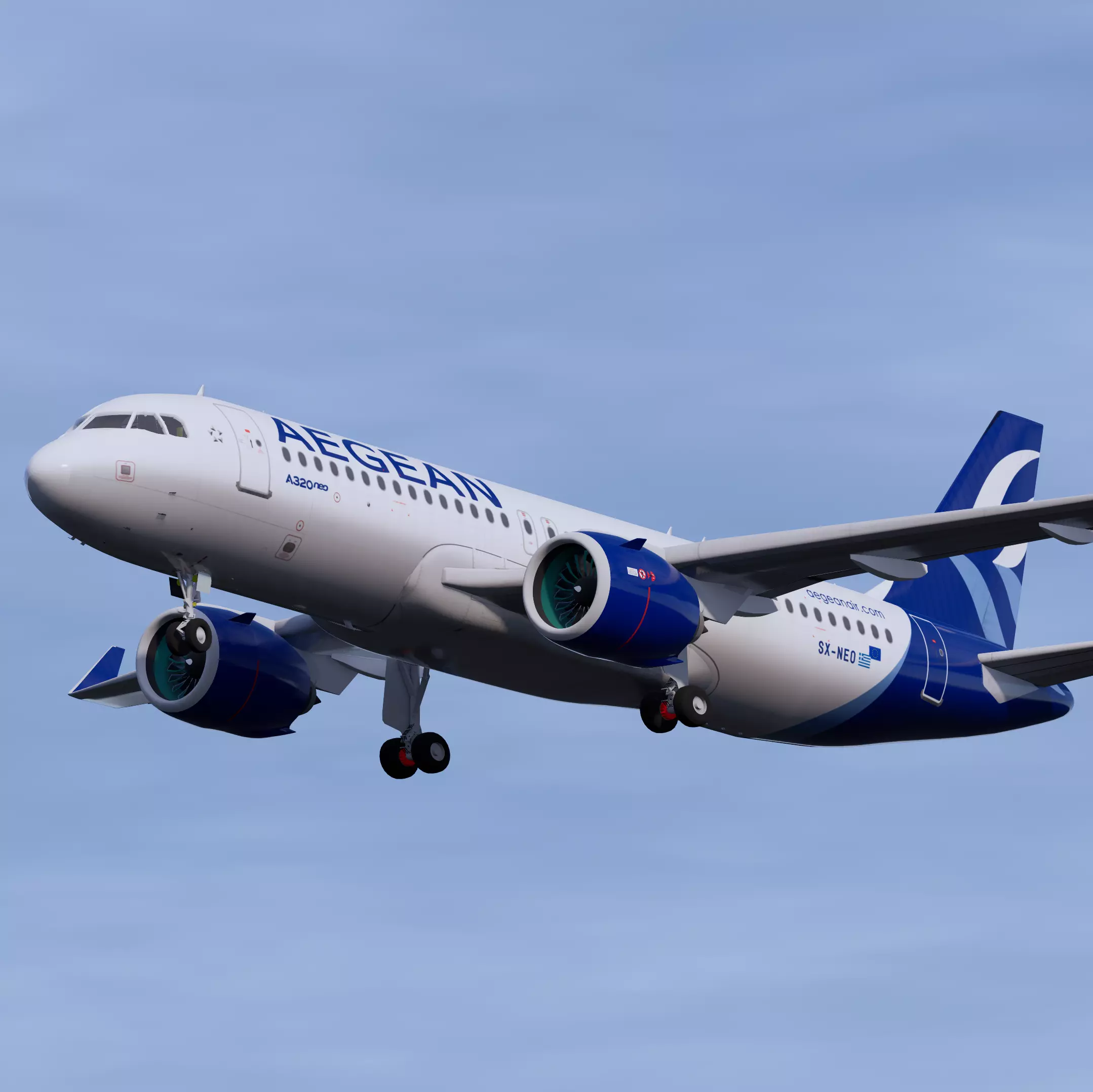 Aegean Airlines A320 NEO 3D model