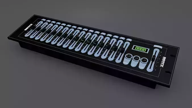 Lights mixing Console Botex DMX SDC-16 Low-poly 3D model