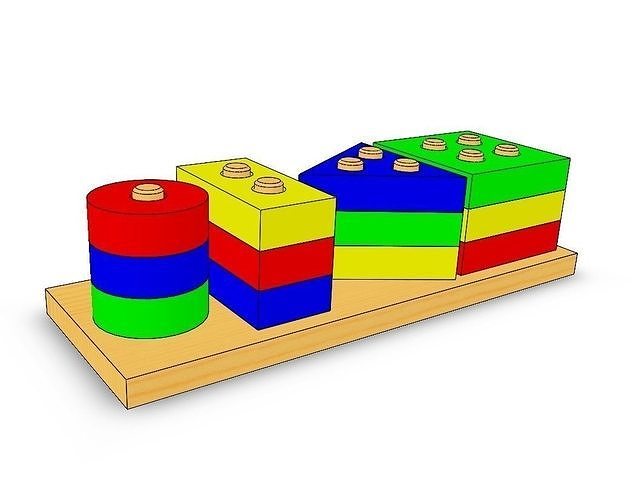 Stick constructor for kids 3D print model