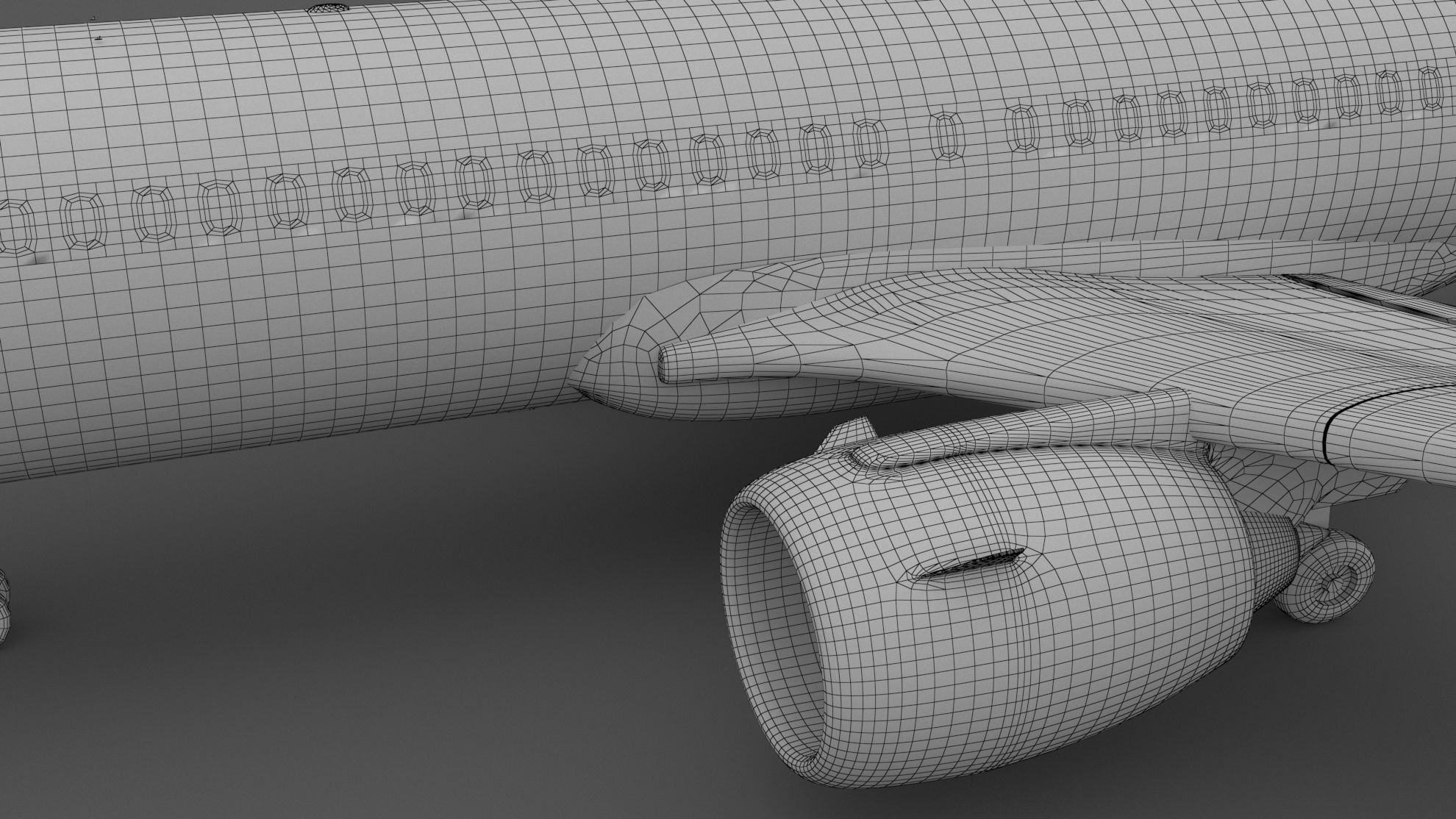EasyJet A320 Unpainted 3D model_7