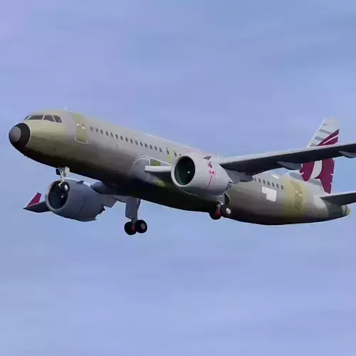 Qatar Airways A320 Unpainted