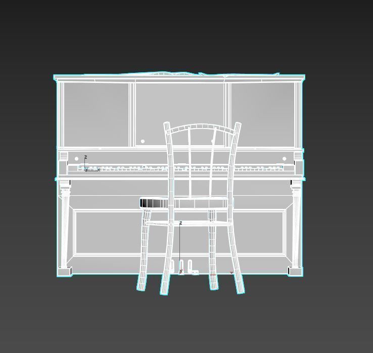 Dusty Piano 3D model_12