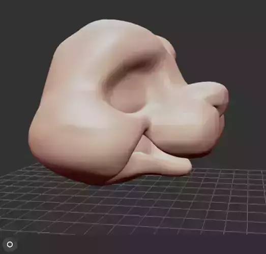BUNNY TOONY FURSUIT HEAD BASE -removable noes-  3D print model
