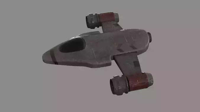 Sci fi Spaceship  with PBR textures Free 3D model