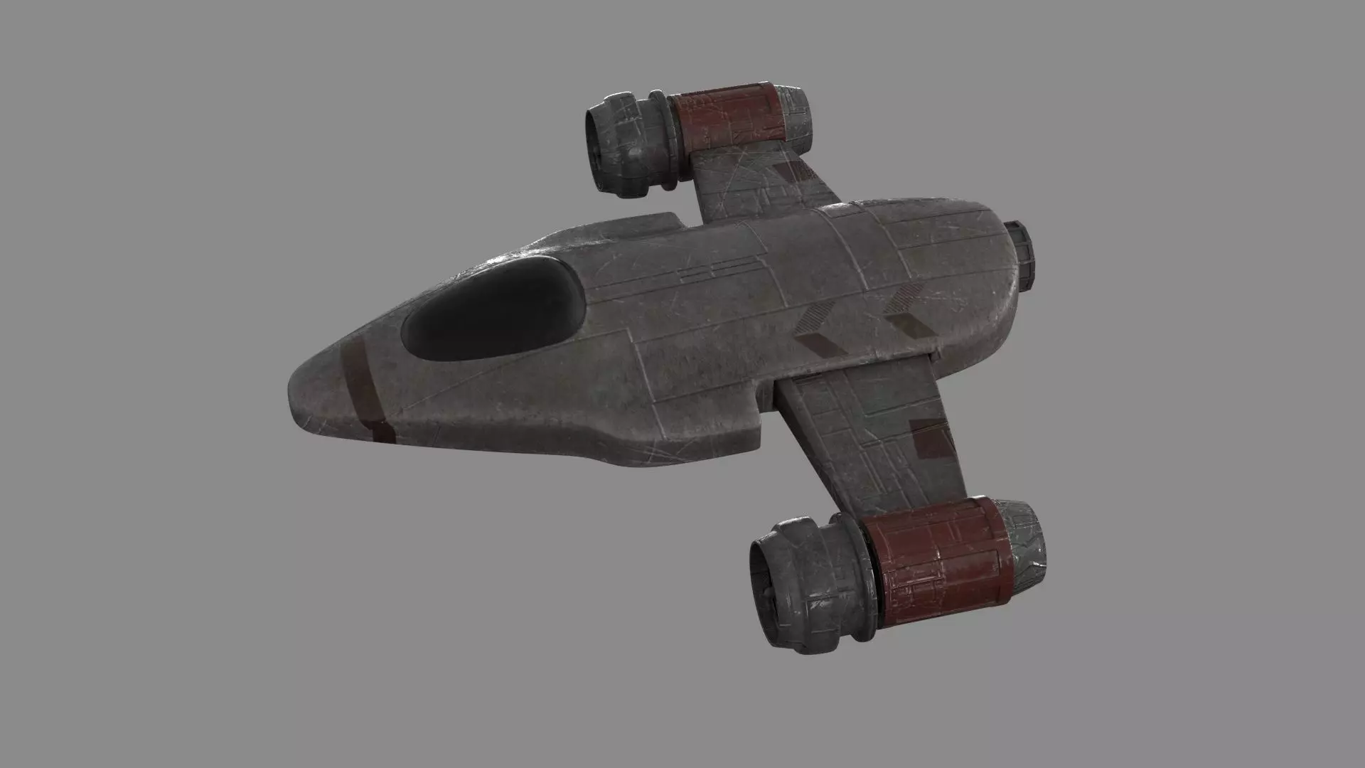 Sci fi Spaceship with PBR textures Free 3D model