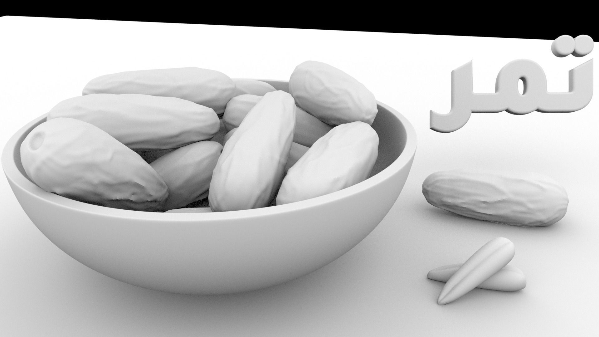 date fruit Free low-poly 3D model_1