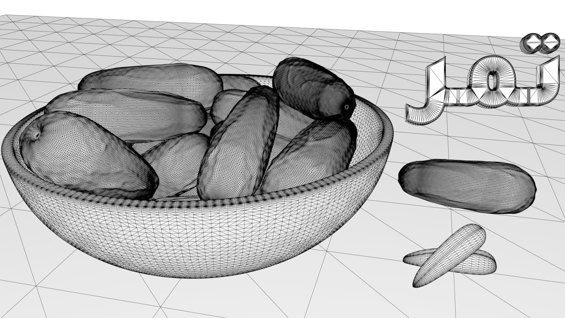 date fruit Free low-poly 3D model_2