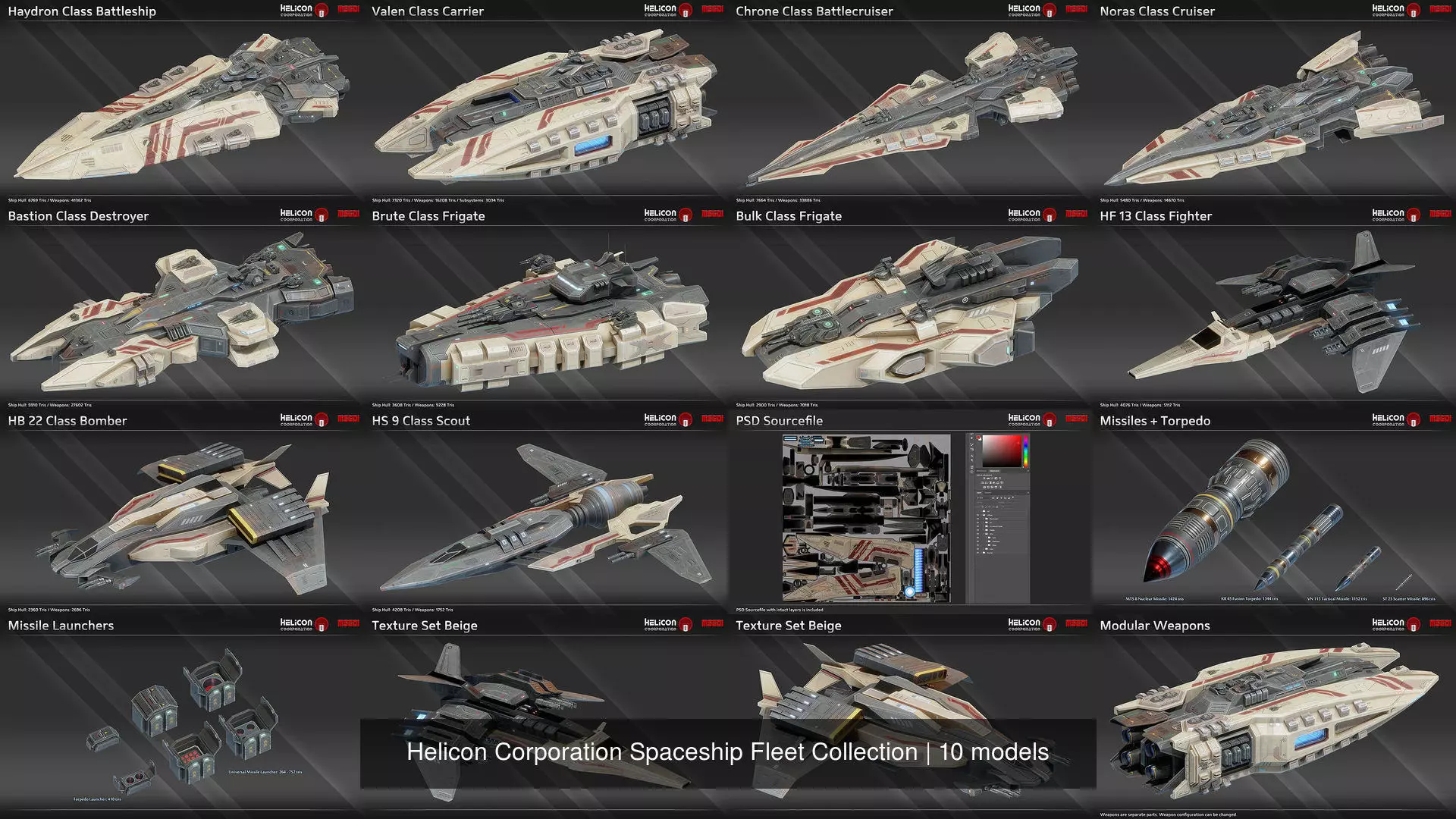 Helicon Corporation Spaceship Fleet Collection _1