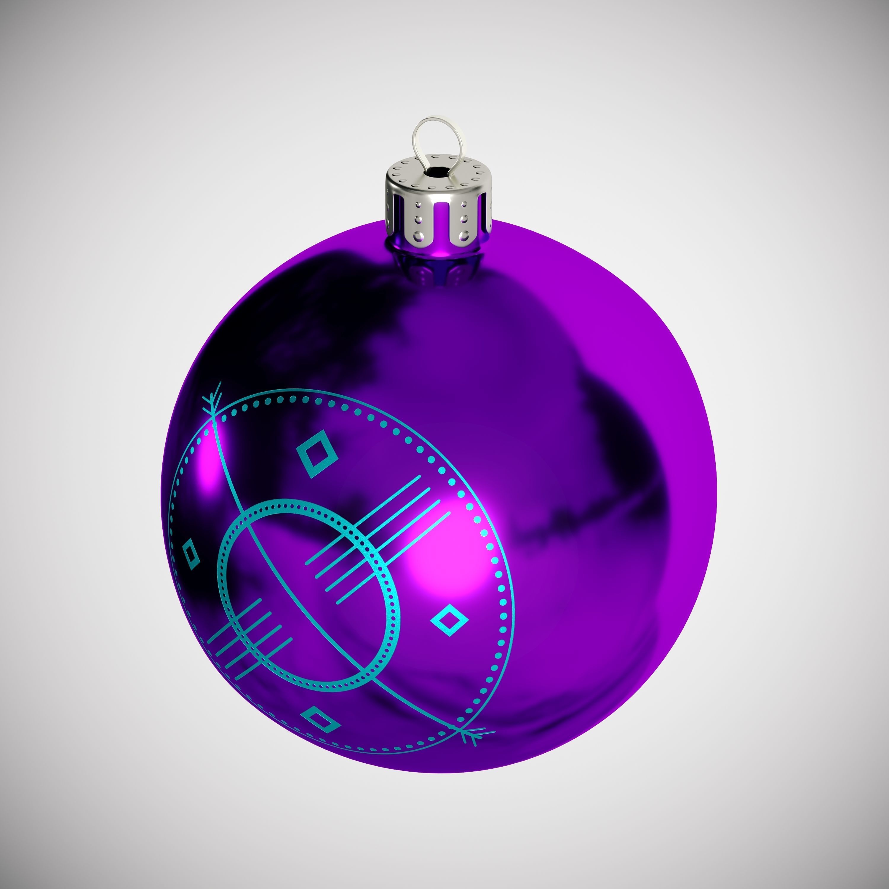 Christmas Toys with Patterns 3D model_11