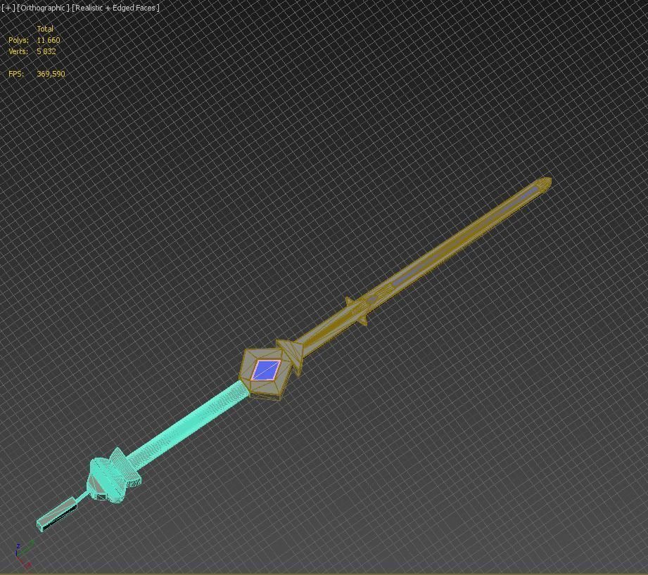 Arknights Steward Sword Cosplay Weapon Prop 3D print model_11