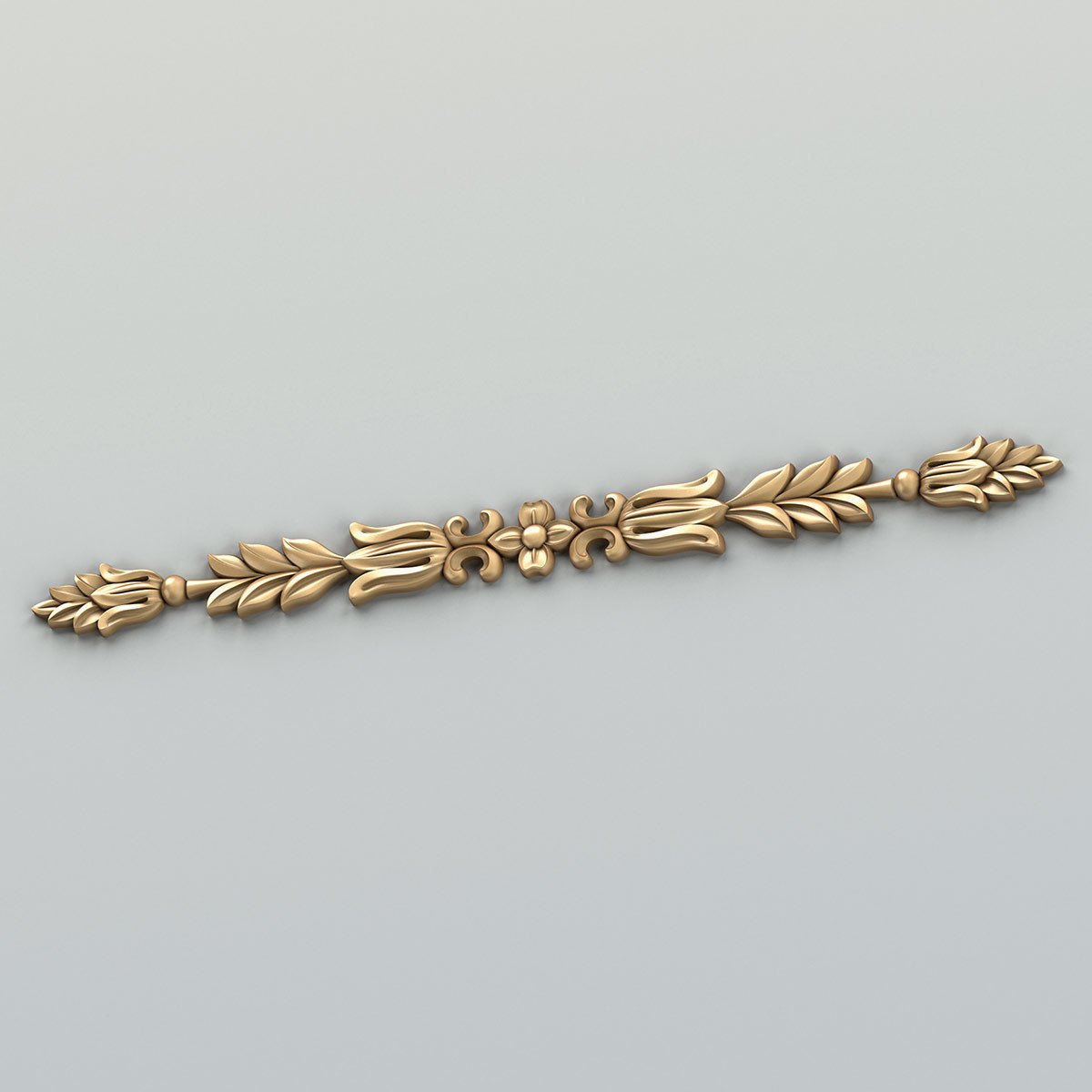 Carved decor horizontal 037 3D model_5