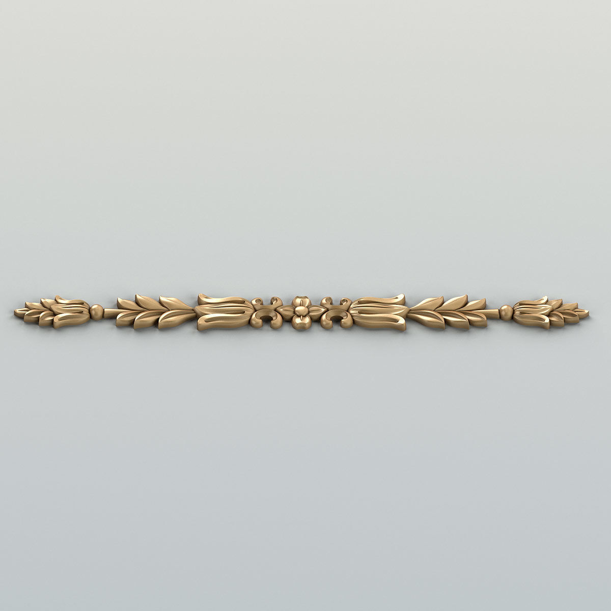 Carved decor horizontal 037 3D model_4