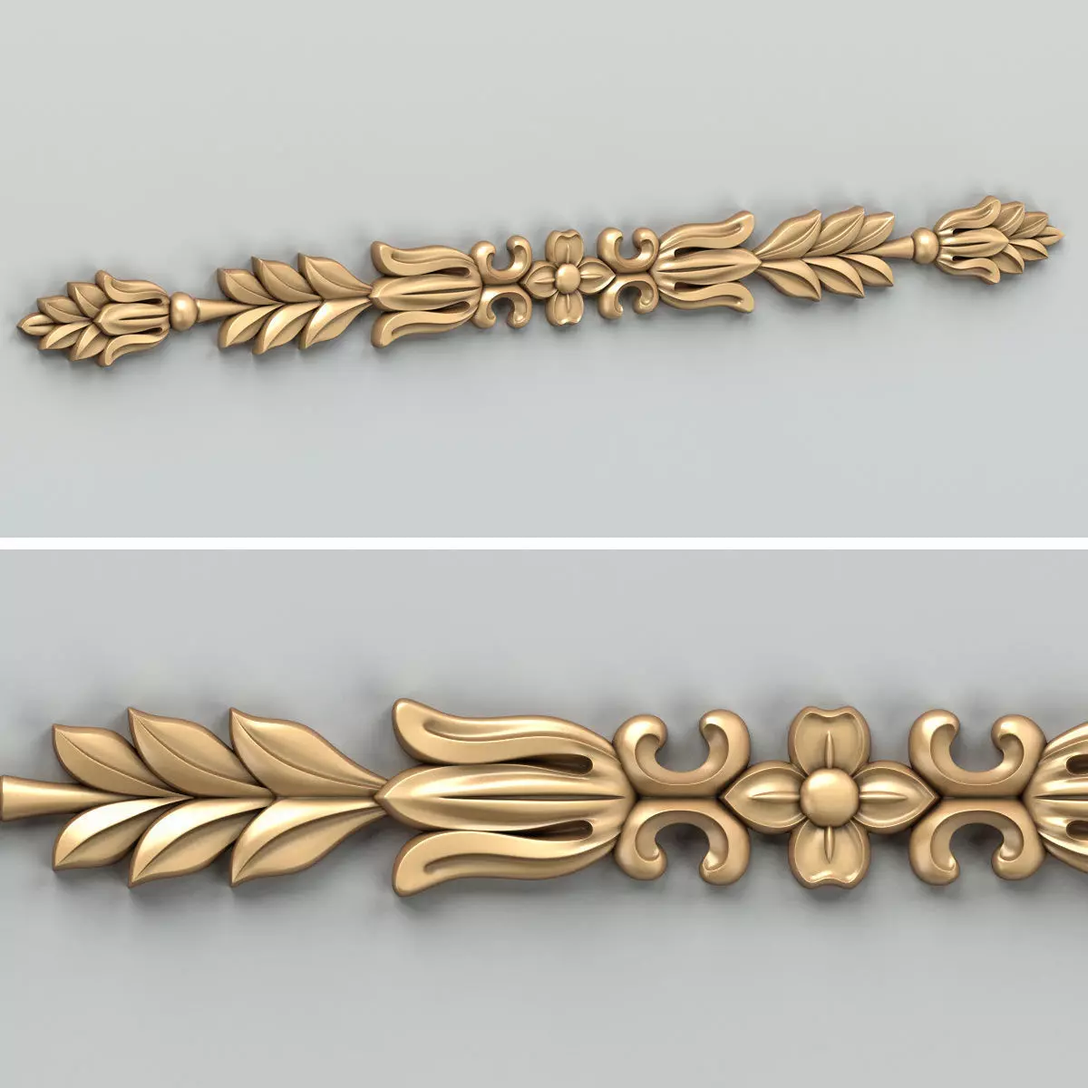 Carved decor horizontal 037 3D model_0