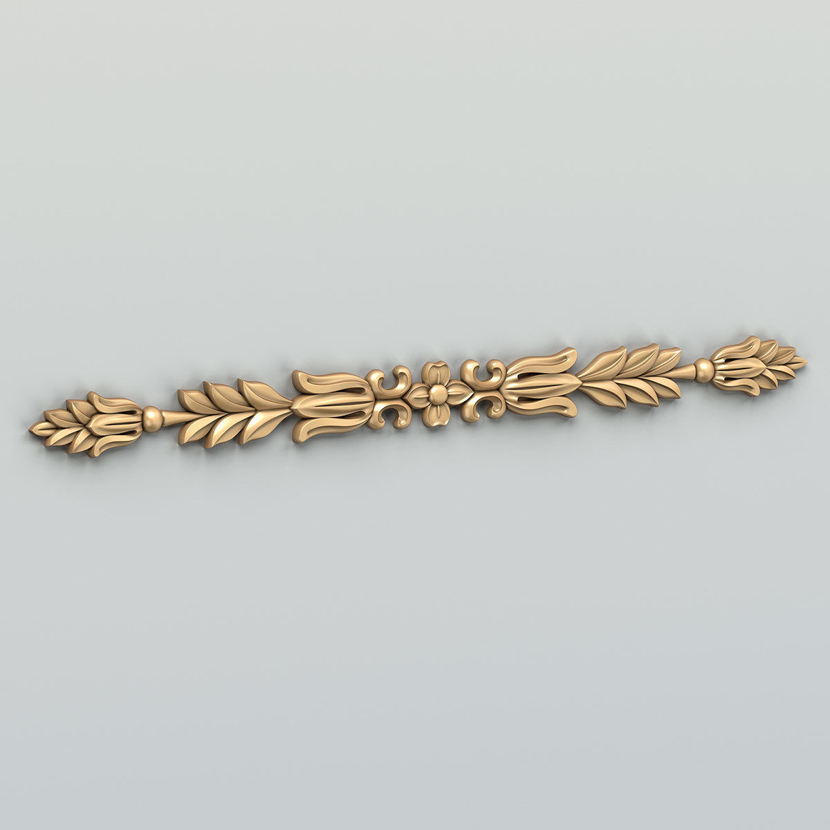 Carved decor horizontal 037 3D model_1