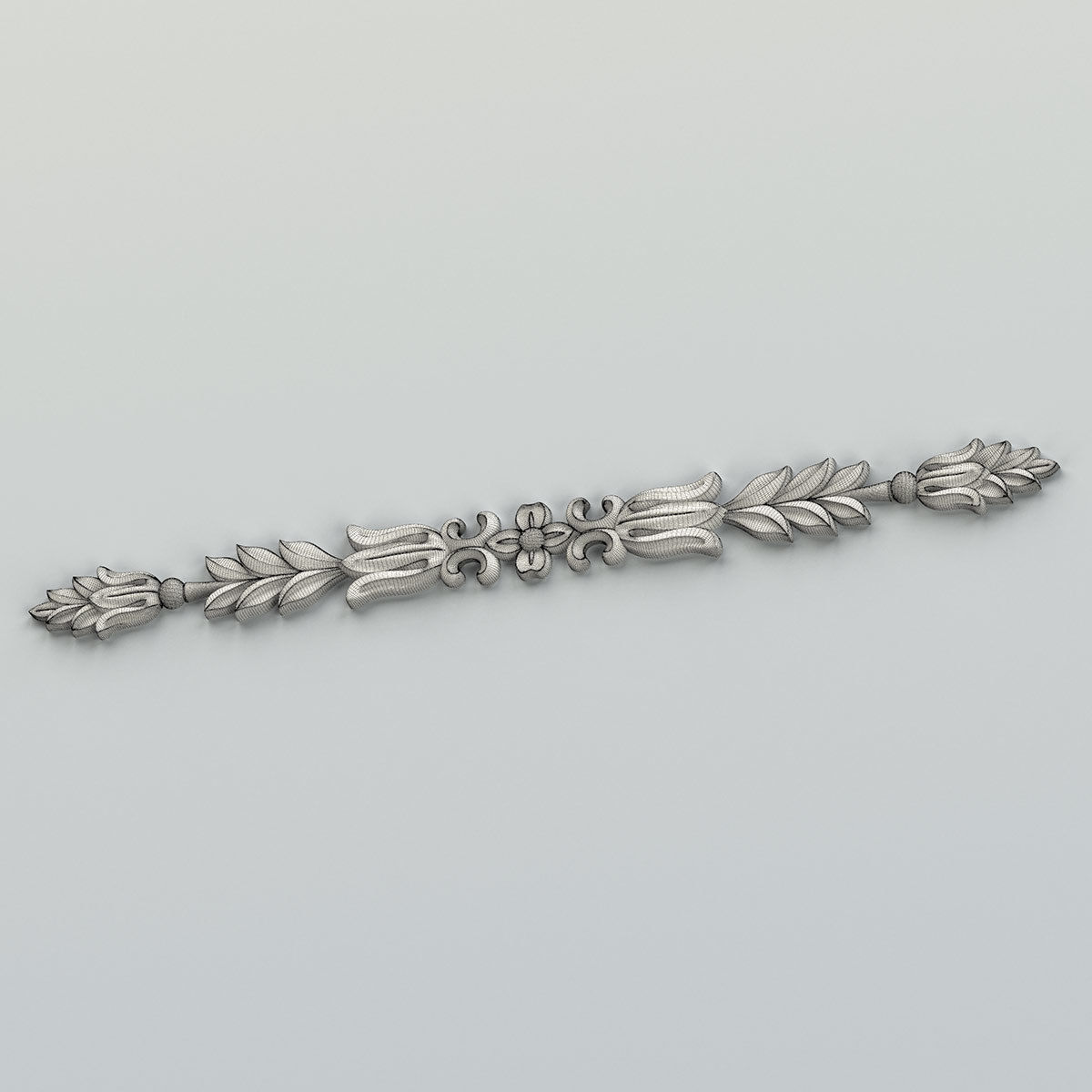Carved decor horizontal 037 3D model_8