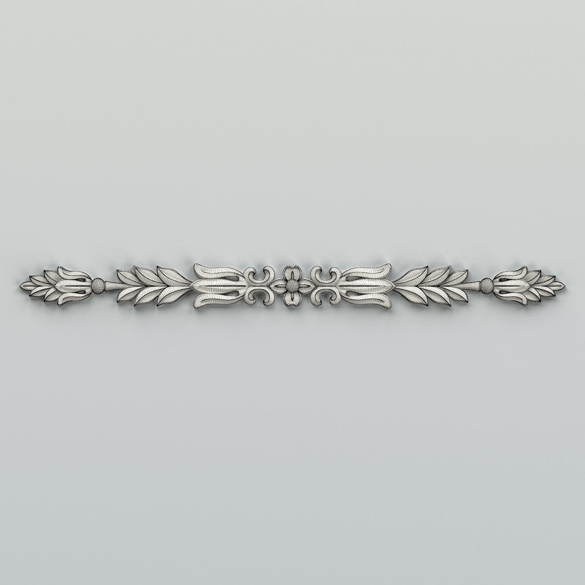 Carved decor horizontal 037 3D model_6