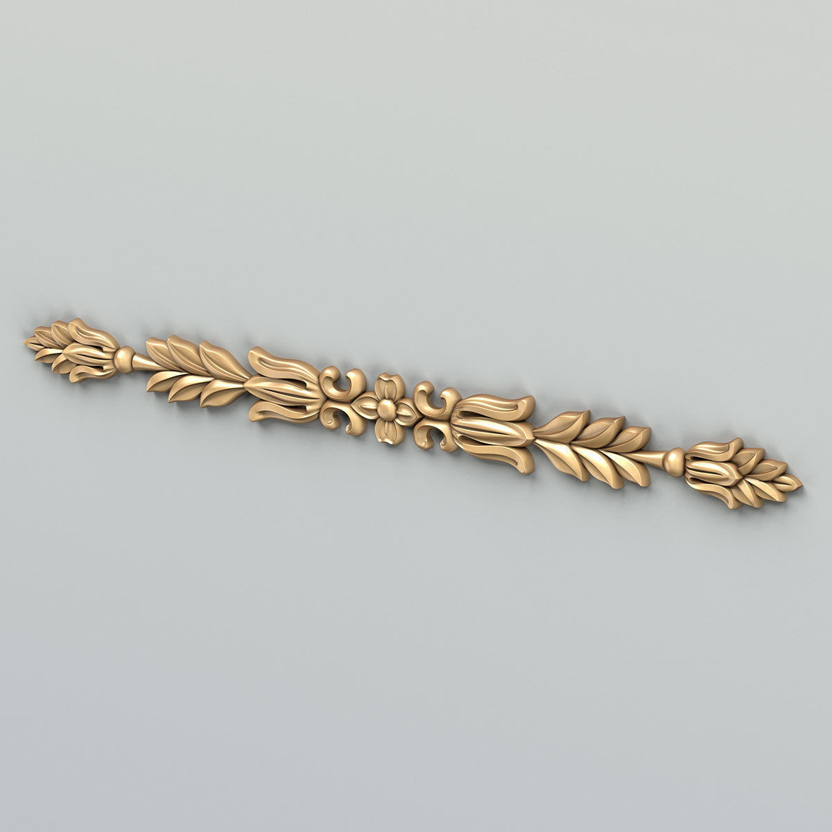 Carved decor horizontal 037 3D model_3