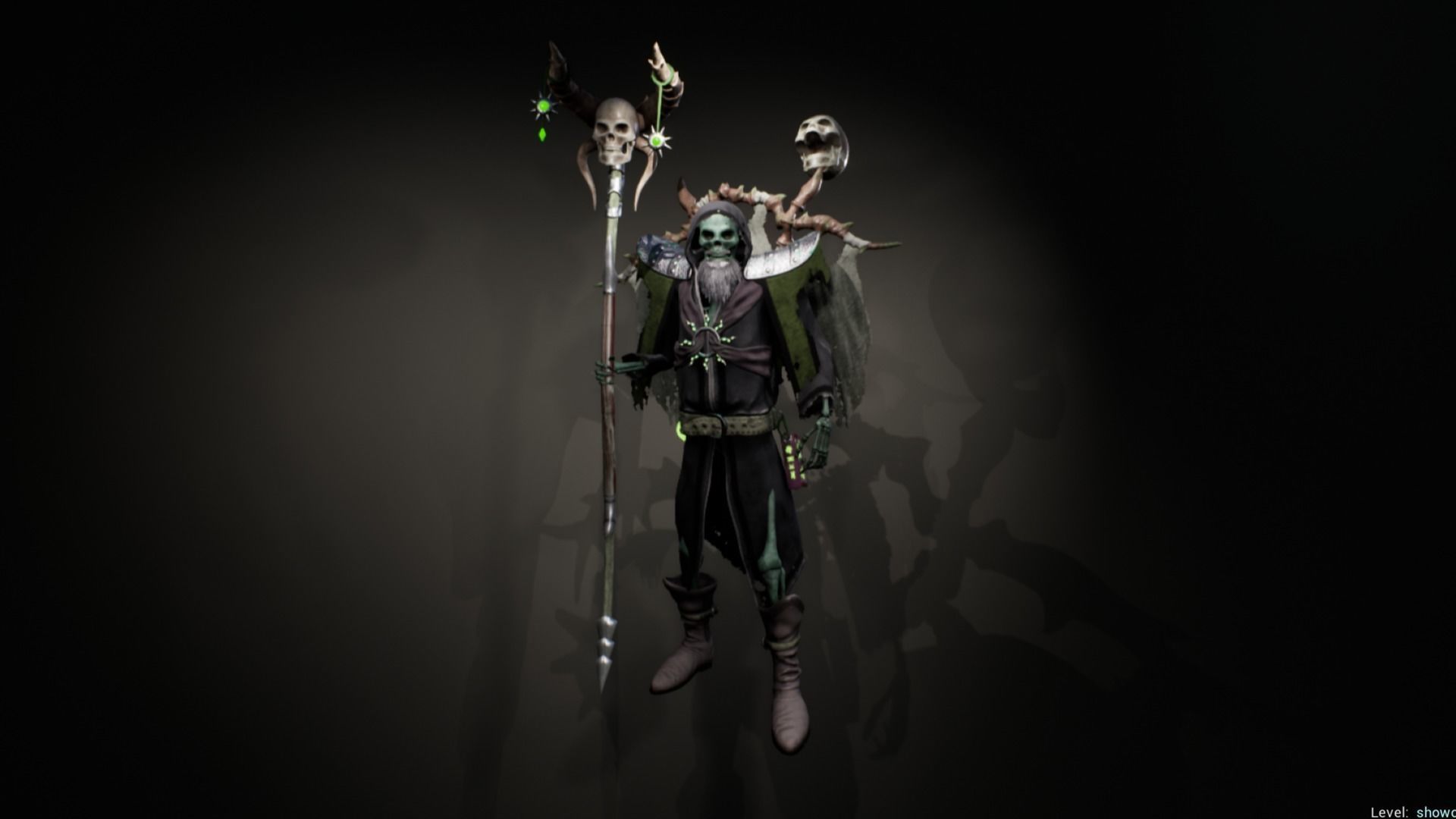 Skeleton Wizard Low-poly 3D model