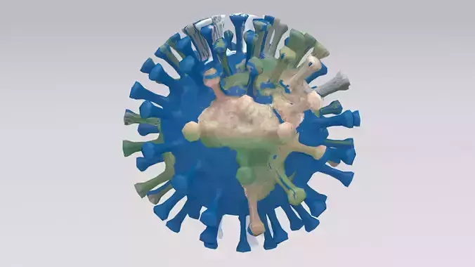 Coronavirus Earth V2 Low-poly 3D model