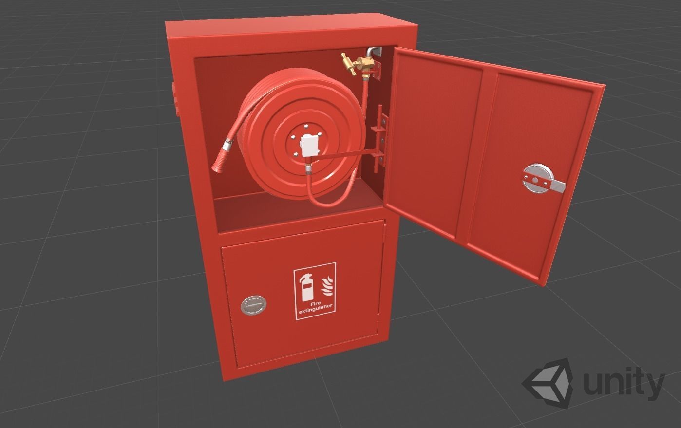 Hose reel case PBR Low-poly 3D model_14