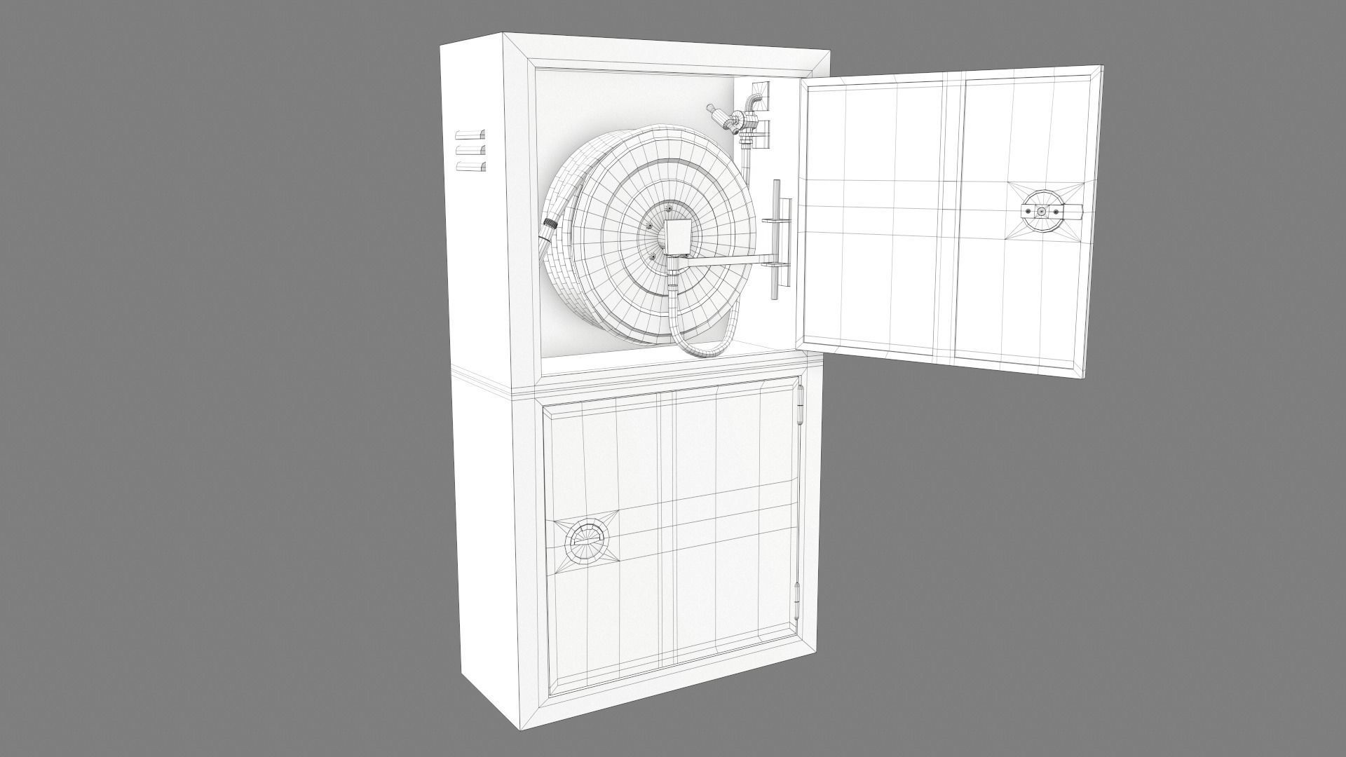 Hose reel case PBR Low-poly 3D model_8