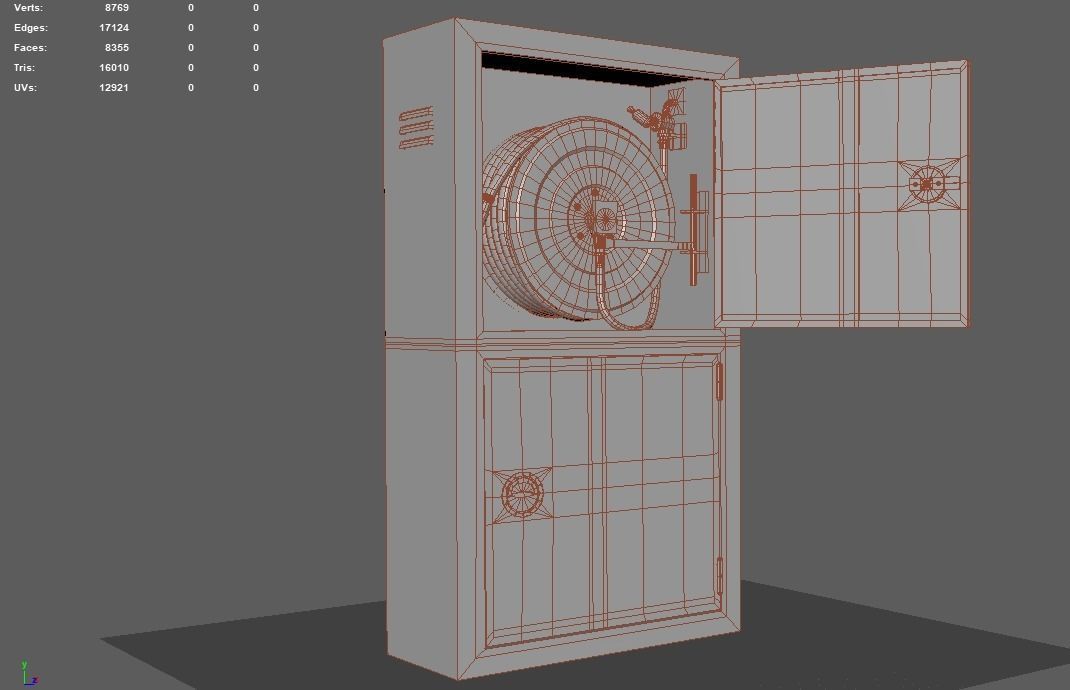 Hose reel case PBR Low-poly 3D model_15