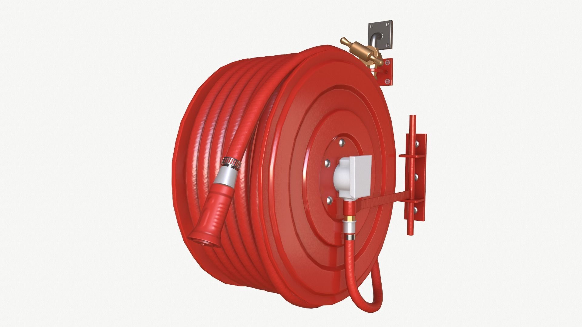 Hose reel case PBR Low-poly 3D model_6