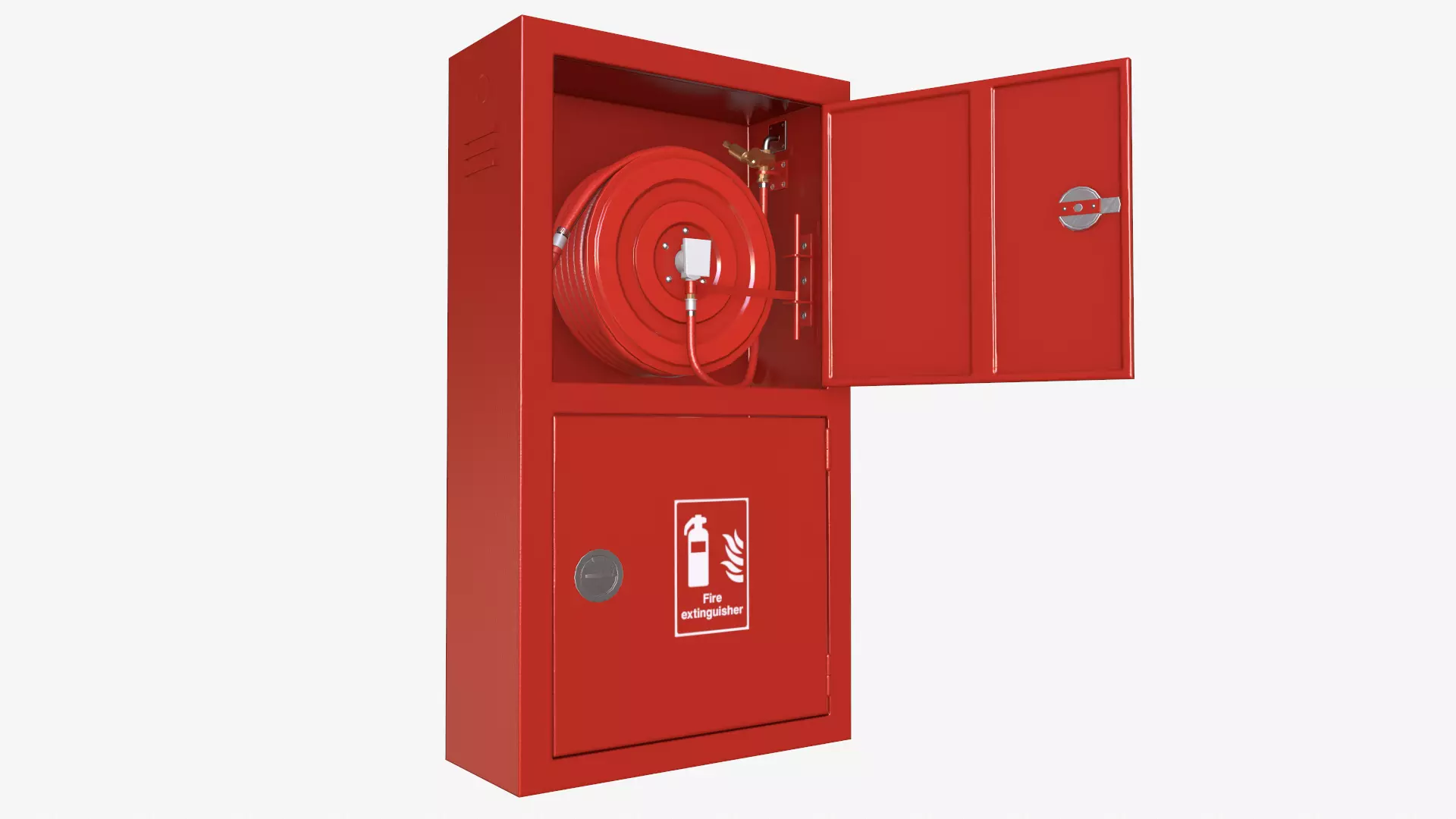 Hose reel case PBR Low-poly 3D model_0