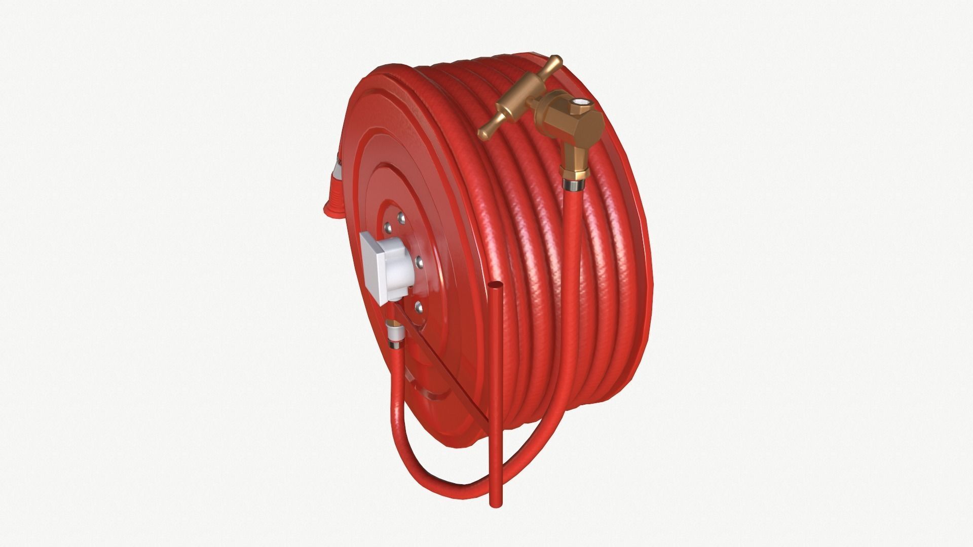 Hose reel case PBR Low-poly 3D model_7