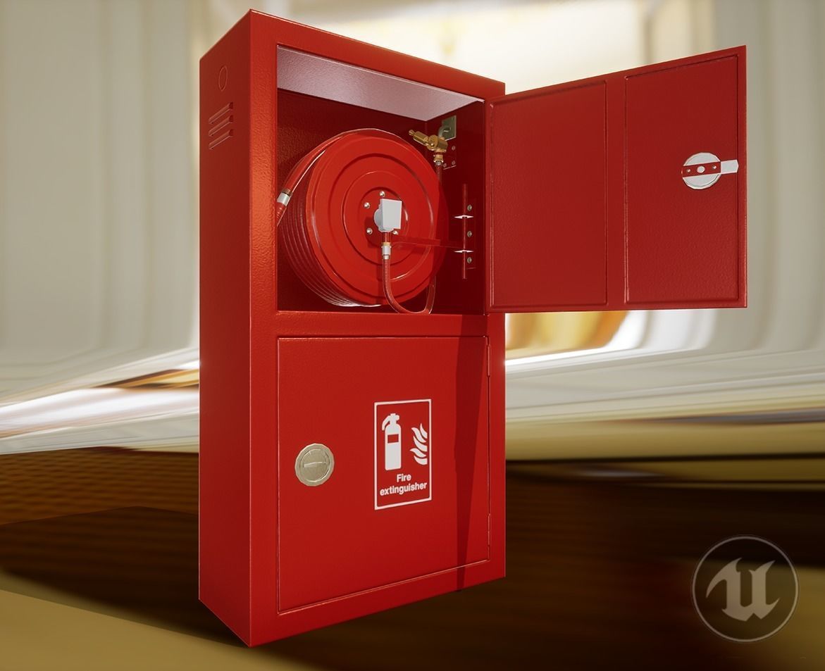 Hose reel case PBR Low-poly 3D model_13