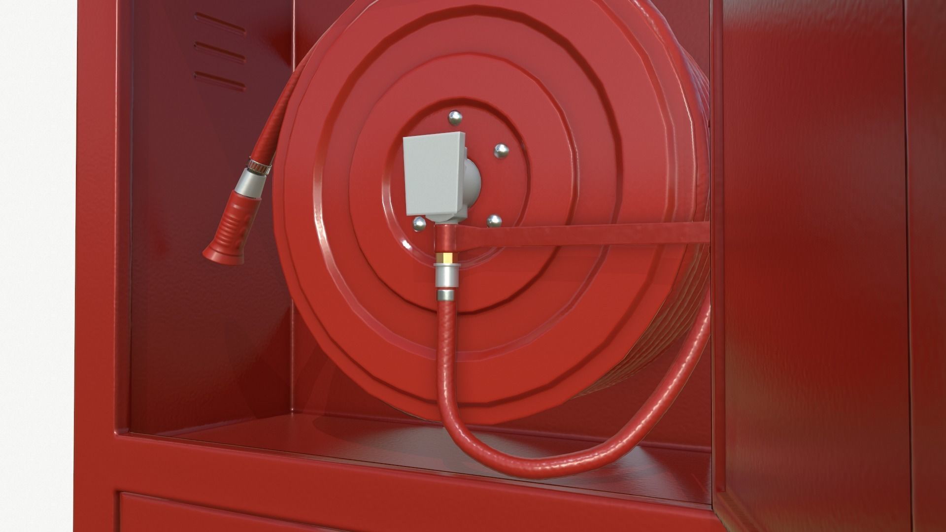 Hose reel case PBR Low-poly 3D model_5