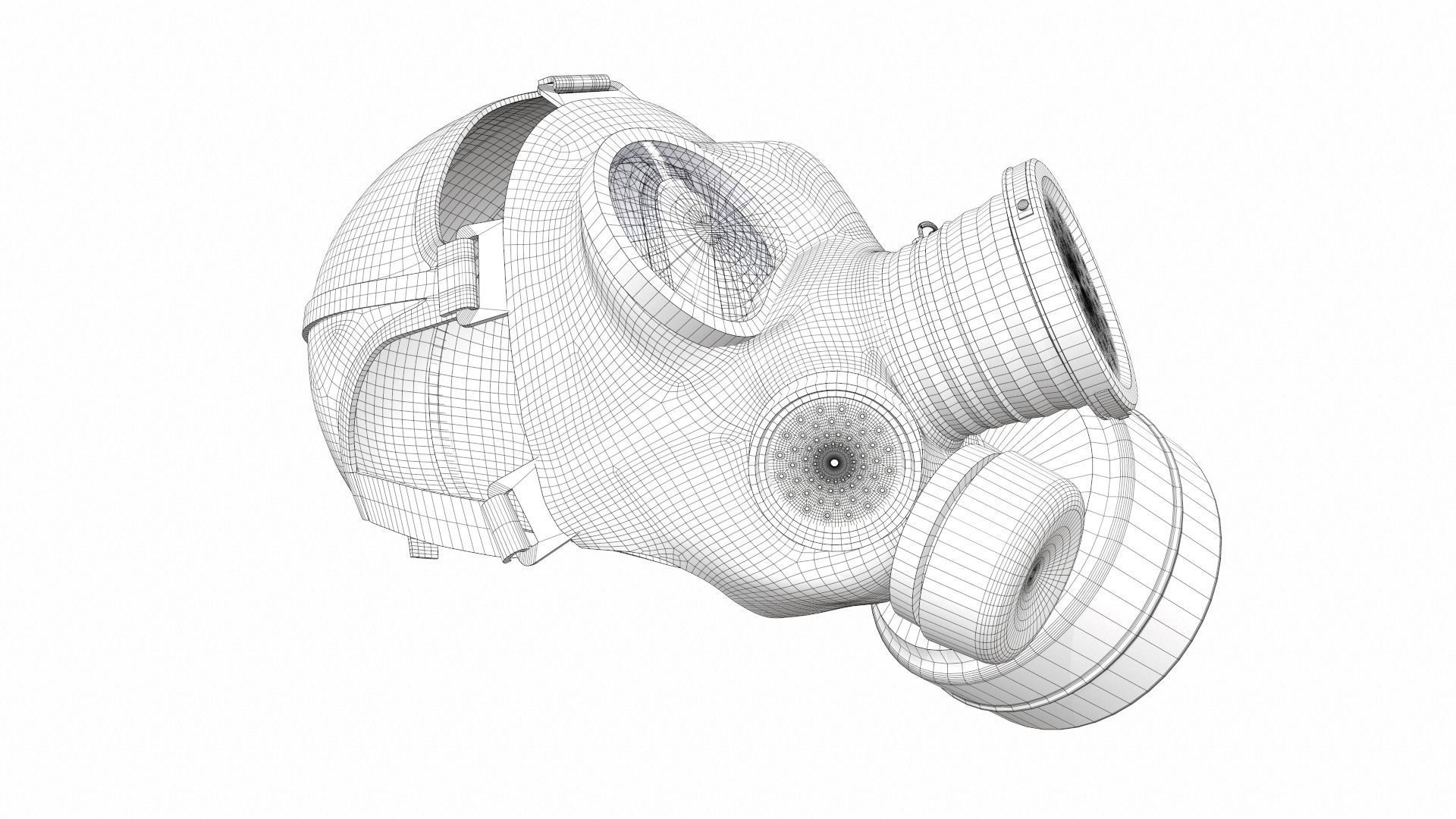 Gas Mask 01 3D model_9