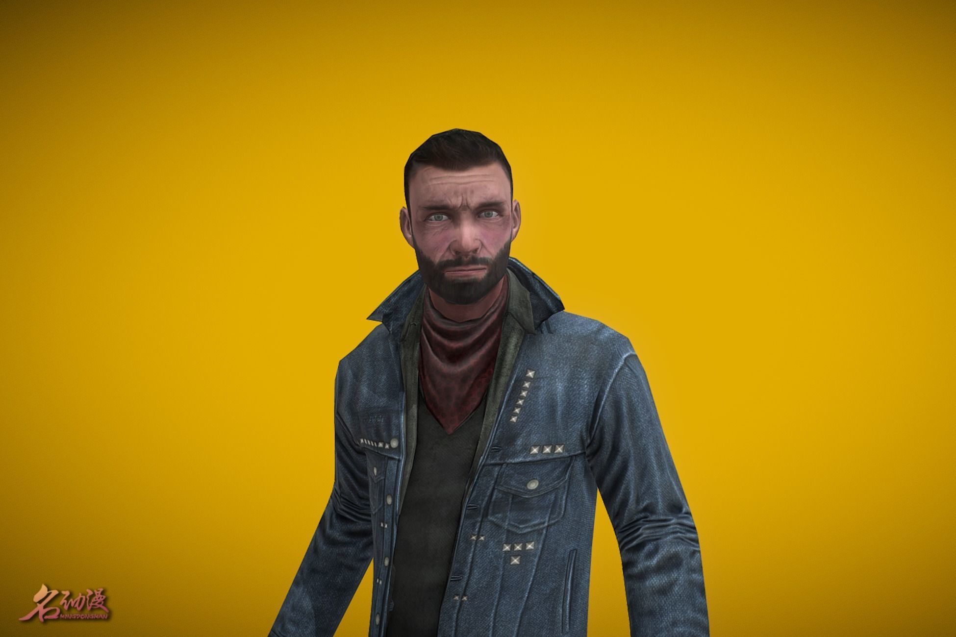 Apocalypse Survivor Man Low-poly 3D model_4