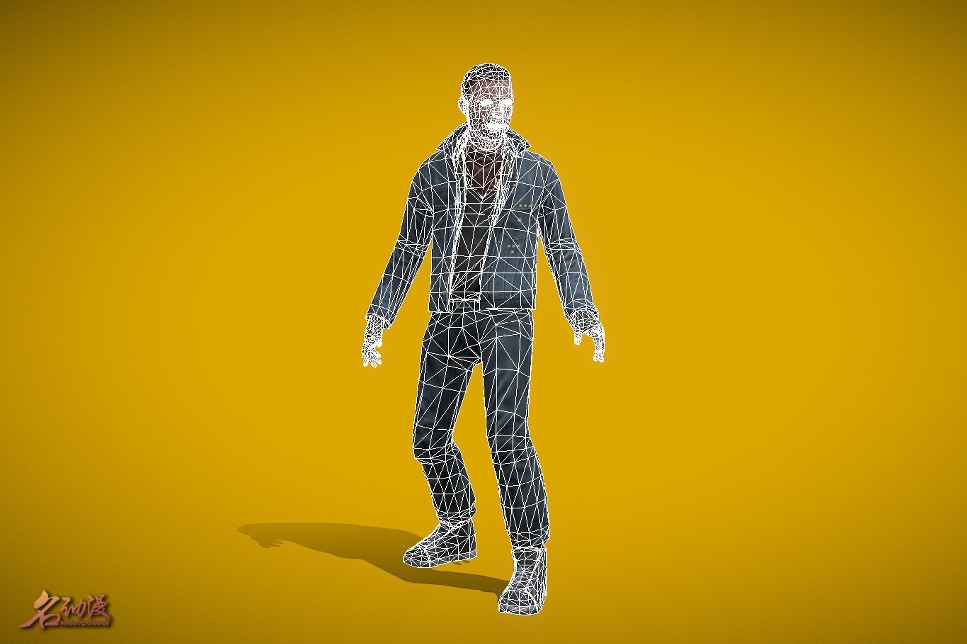 Apocalypse Survivor Man Low-poly 3D model_5