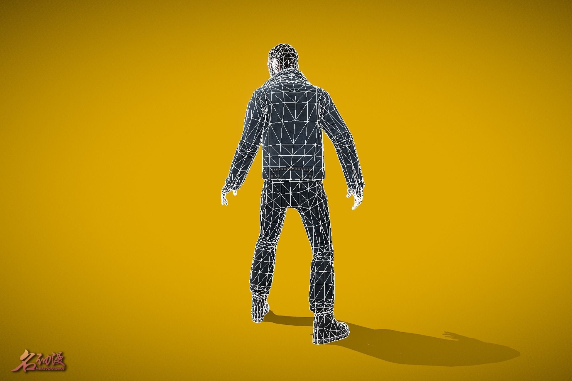 Apocalypse Survivor Man Low-poly 3D model_6